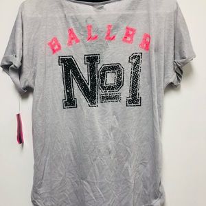 Material Girl Active women’s gray t-shirt